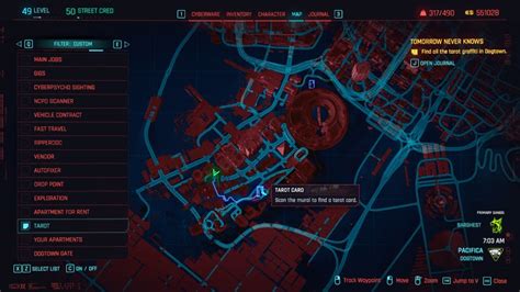 Cyberpunk 2077: Tomorrow Never Knows (Dogtown Tarot Locations)