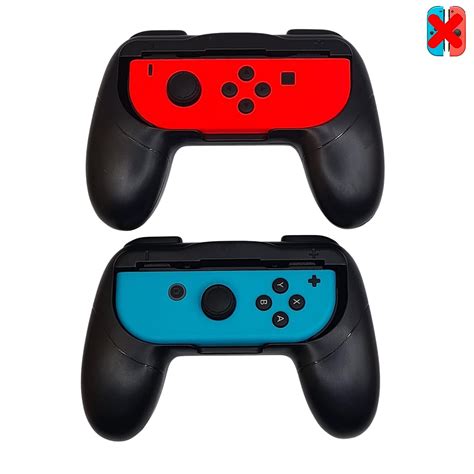 2 Schwarze Controller Grips Kompatibel Mit Nintendo Switch OLED Joy Con