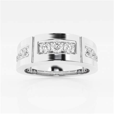 1 Ctw Round Lab Grown Diamond Mens Wedding Band Grownbrilliance