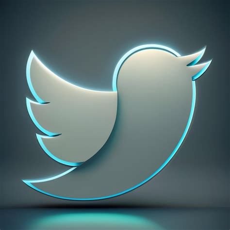 Premium Ai Image Premium Realistic Glowing Edges Twitter Logo