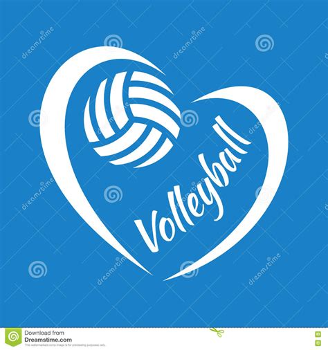 Volleyball Heart Stock Vector Illustration Of Volleyball 80148849