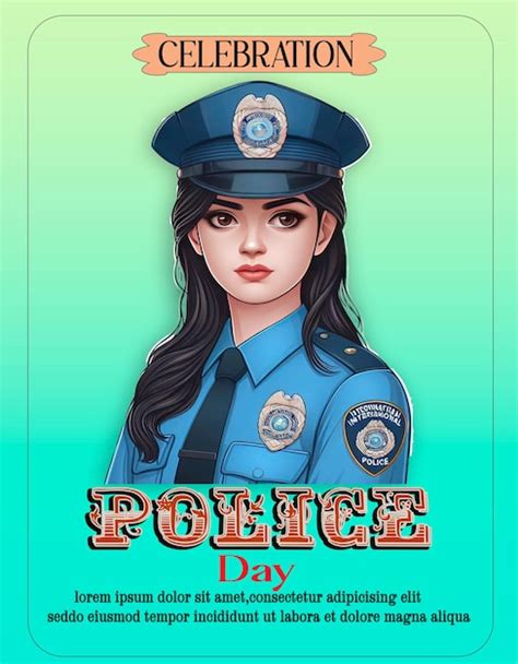 Premium PSD | A poster for police officers day of the police day