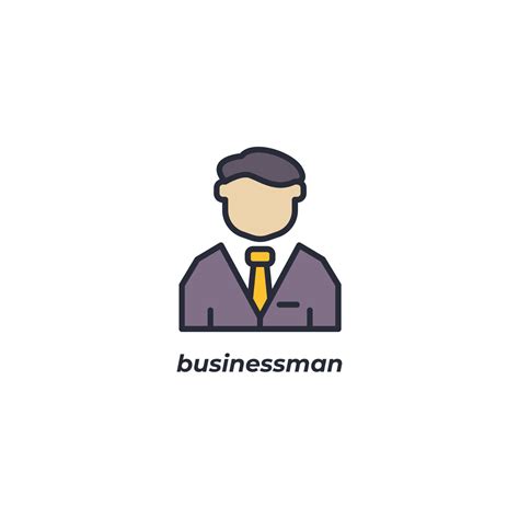 vector sign businessman symbol  isolated   white background icon