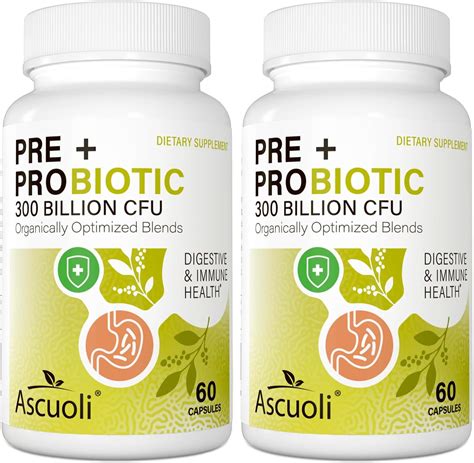 Amazon Ascuoli Probiotics For Women Men 300 Billion CFU 22