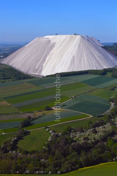 Heringen Werra aus der Vogelperspektive Gelände der Bergbau Halde