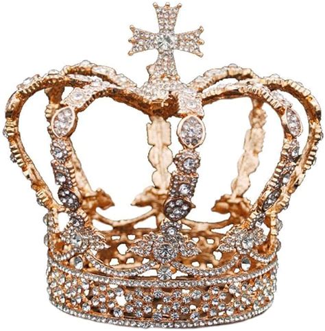 DFGHJK Corona De Tiara Para Mujer Corona Cruzada Masculina Corona