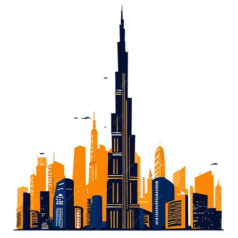 Premium Vector Burj Khalifa Vector Illustration Doodle