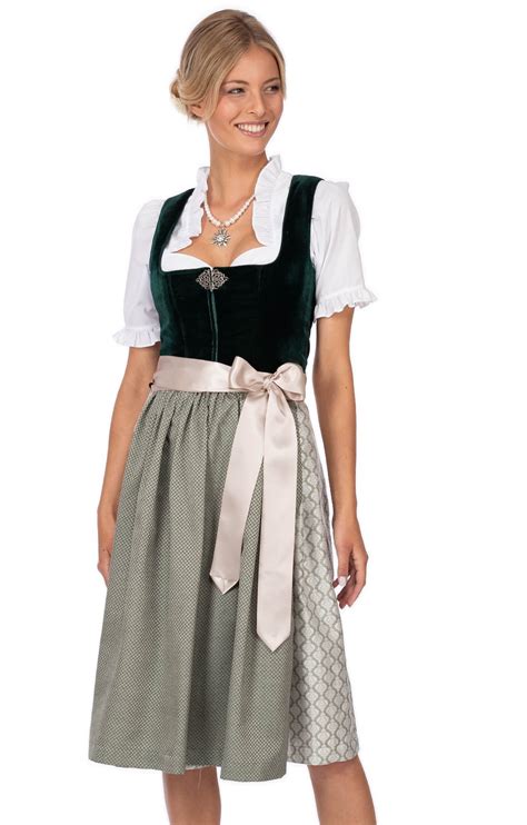 Marjo Midi Dirndl Tlg Cm Chera Smaragd Bestellen