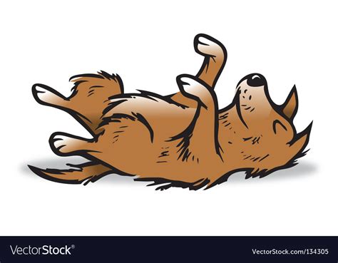 Dog playing dead Royalty Free Vector Image - VectorStock