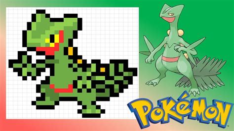 Sceptile Pok Mon Pixel Art Friki Youtube