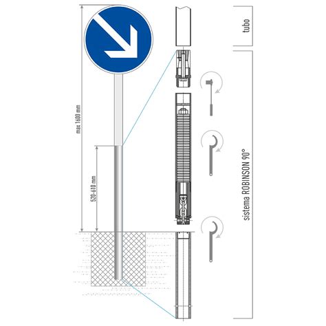 Sign post for traffic sign - Saedi