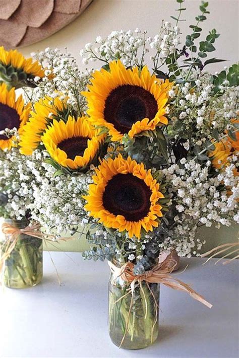 Centros De Mesa Y Arreglos Con Girasoles Espectaculares Sunflower