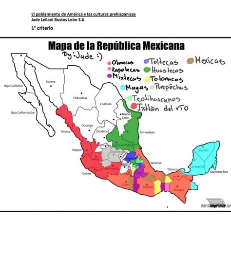 Mapa De M Xico Con Todas Las Ciudades Principales