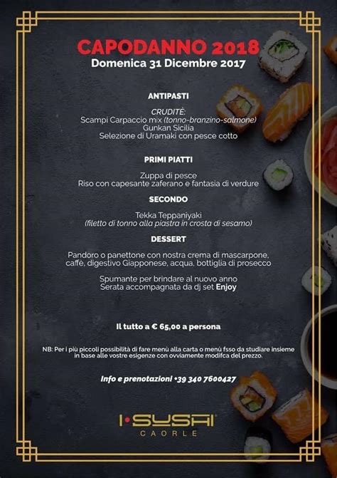 Menu Da I Sushi Caorle Ristorante Caorle