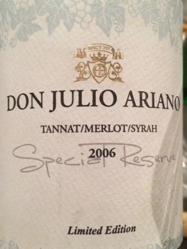 Ariano Hermanos Don Julio Ariano Special Reserve Limited Edition Red