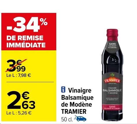 Promo Vinaigre Balsamique De Mod Ne Tramier Chez Carrefour