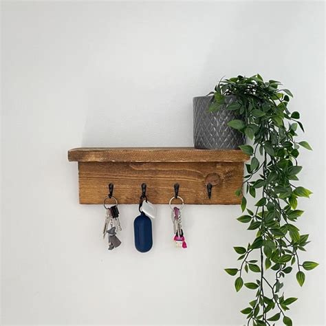 Wall Mounted Shelf Key Holder - Etsy