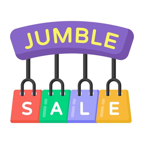 Jumble Sale Sign Vector Art At Vecteezy