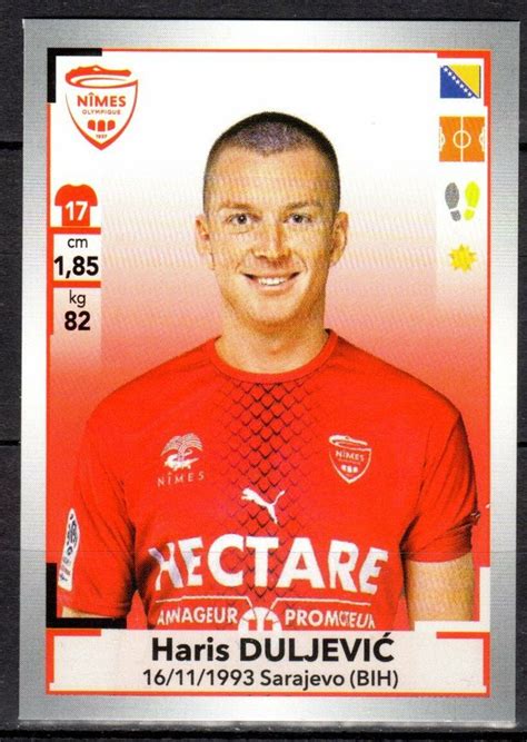 Sticker Panini Foot 2019 2020 Ligue 1 Et 2 349 Haris Duljevic Nîmes