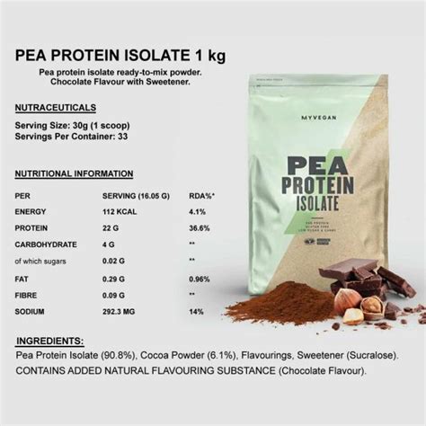 Myprotein Pea Protein Isolate Chocolate 1kg Jiomart