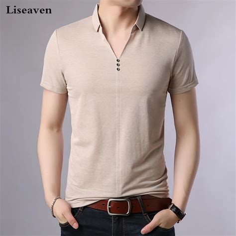 Liseaven Men Summer Polos 2018 Short Sleeve Poloshirt Solid Color Mens Clothing Topsandtees