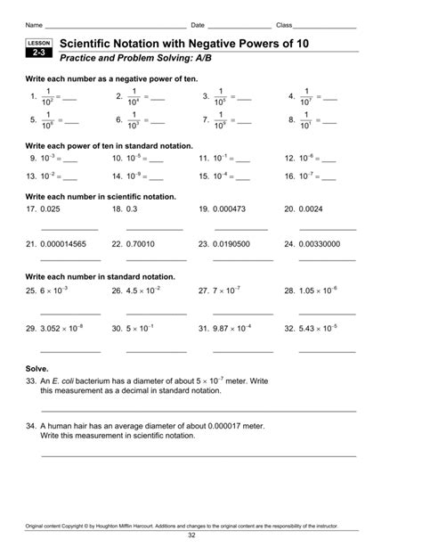 Scientific Notation Practice With Answers Slideshare