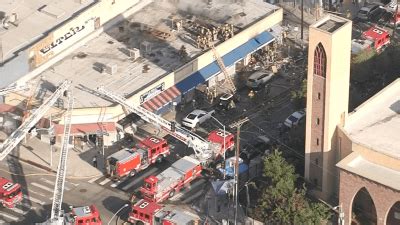 Watch: Firefighters attack fire at downtown LA commercial building ...