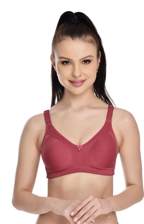 Buy Alishan Pink Cotton Blend Full Coverage Non Padded Bra Bra C