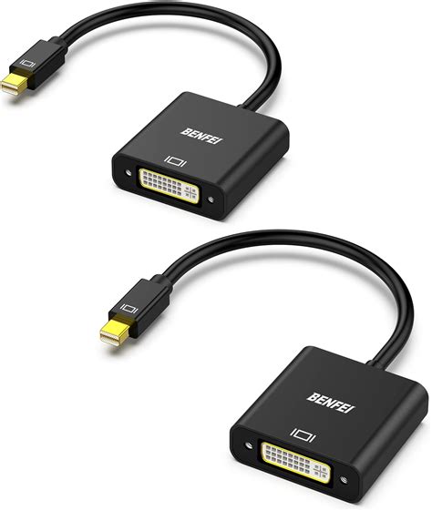 BENFEI Mini DisplayPort To DVI 2 Pack Gold Plated Mini DP Thunderbolt