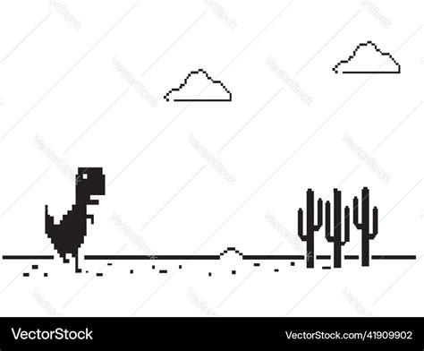 No internet dinosaur game Royalty Free Vector Image