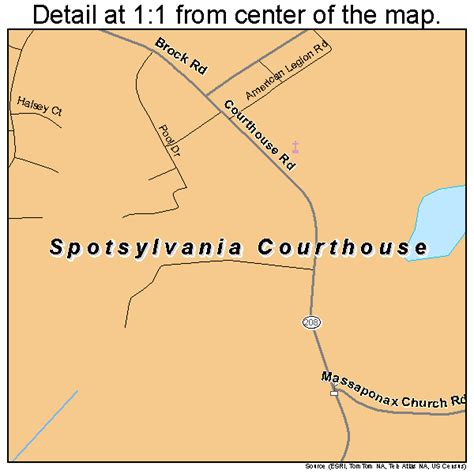 Spotsylvania Courthouse Virginia Street Map 5174470