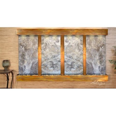 Adagio RFS1008 Regal Falls Square Rustic Copper Magnifico Travertine