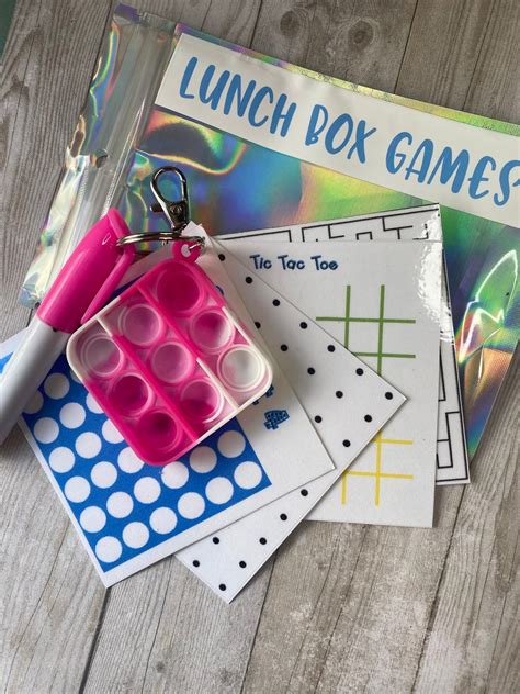 Lunch Box Games for Kids Backpack Games Downtime, Wipe off Pen and Paper Games - Etsy