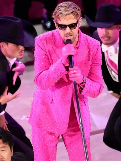 Oscar 2024 Ryan Gosling Pink Suit Just American Jackets