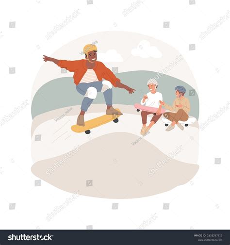 Skate Park Isolated Cartoon Vector Illustration Stock Vector (Royalty ...