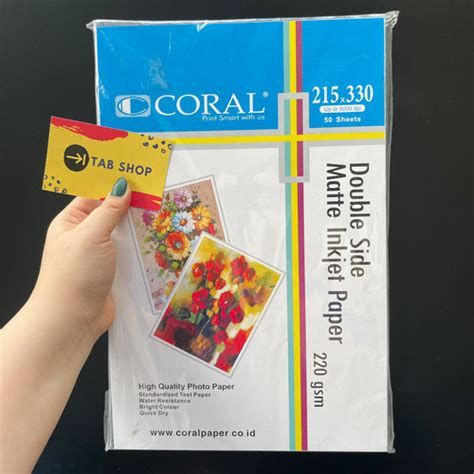 Jual Coral Double Side Matte Inkjet Paper F Gsm Sheets