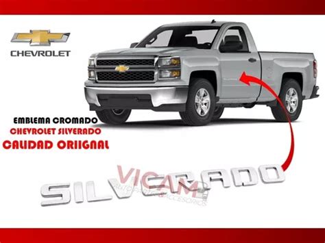 Emblema Letras Silverado Cromado Original Calidad MercadoLibre