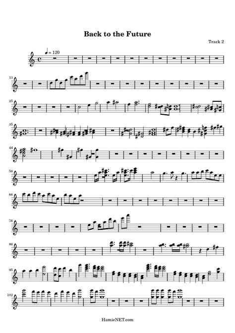 Back To The Future Sheet Music Back To The Future Score HamieNET