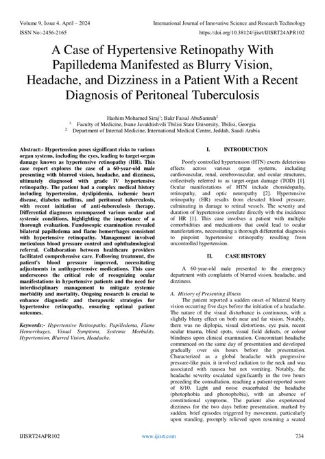 Pdf A Case Of Hypertensive Retinopathy With Papilledema Manifested As