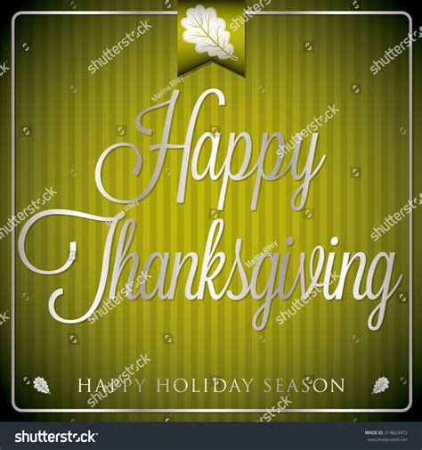 Typographic Elegant Thanksgiving Card Vector Format Stock Vector