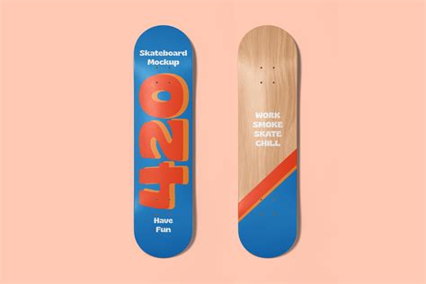 Skateboard Free Mockup — Free Mockup World