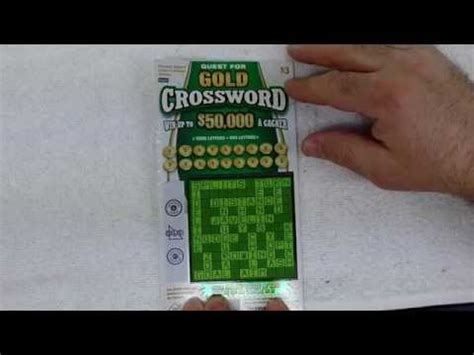 OLG Quest For Gold Crossword Scratch Ticket Winner YouTube