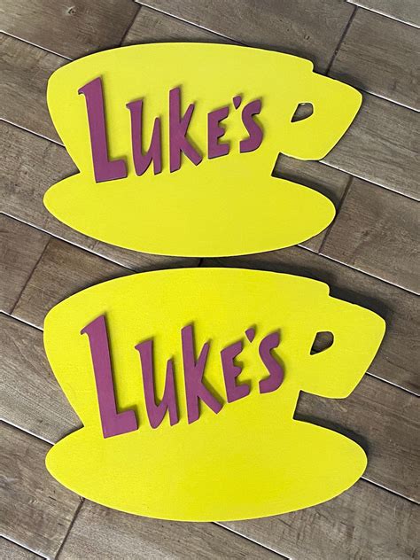 Lukes Diner Sign Gilmore Girls Sign Stars Hollow Wood Etsy