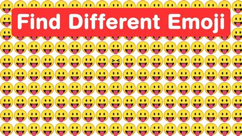 Genius Eyes Challenge! Find Odd Google Emoji in 15 seconds - YouTube