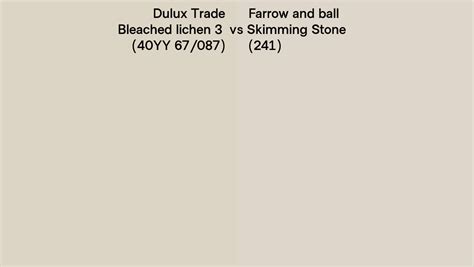 Dulux Trade Bleached Lichen 3 40yy 67087 Vs Farrow And Ball Skimming Stone 241 Side By Side