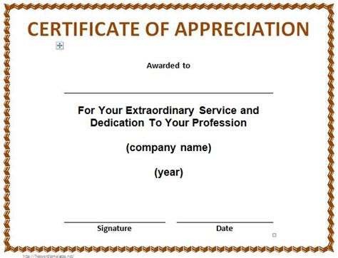 printable-Appreciation-Certificate-Template-doc-pdf | Blank Certificates