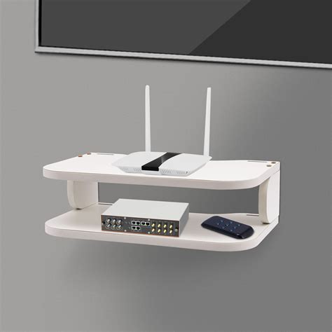 Floating Router Shelf Wall Mounted Set Top Box Tv Components Storage