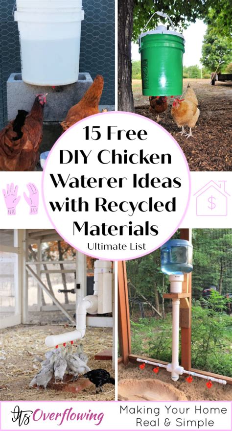 Diy Chicken Waterer Ideas Out Of Recycled Materials