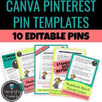 Canva Pinterest Pin Templates For Tpt Sellers By Thoughtful Thinkers