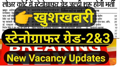 Rajasthan New Vacancy Rajasthan Court Vacancy Stenographer